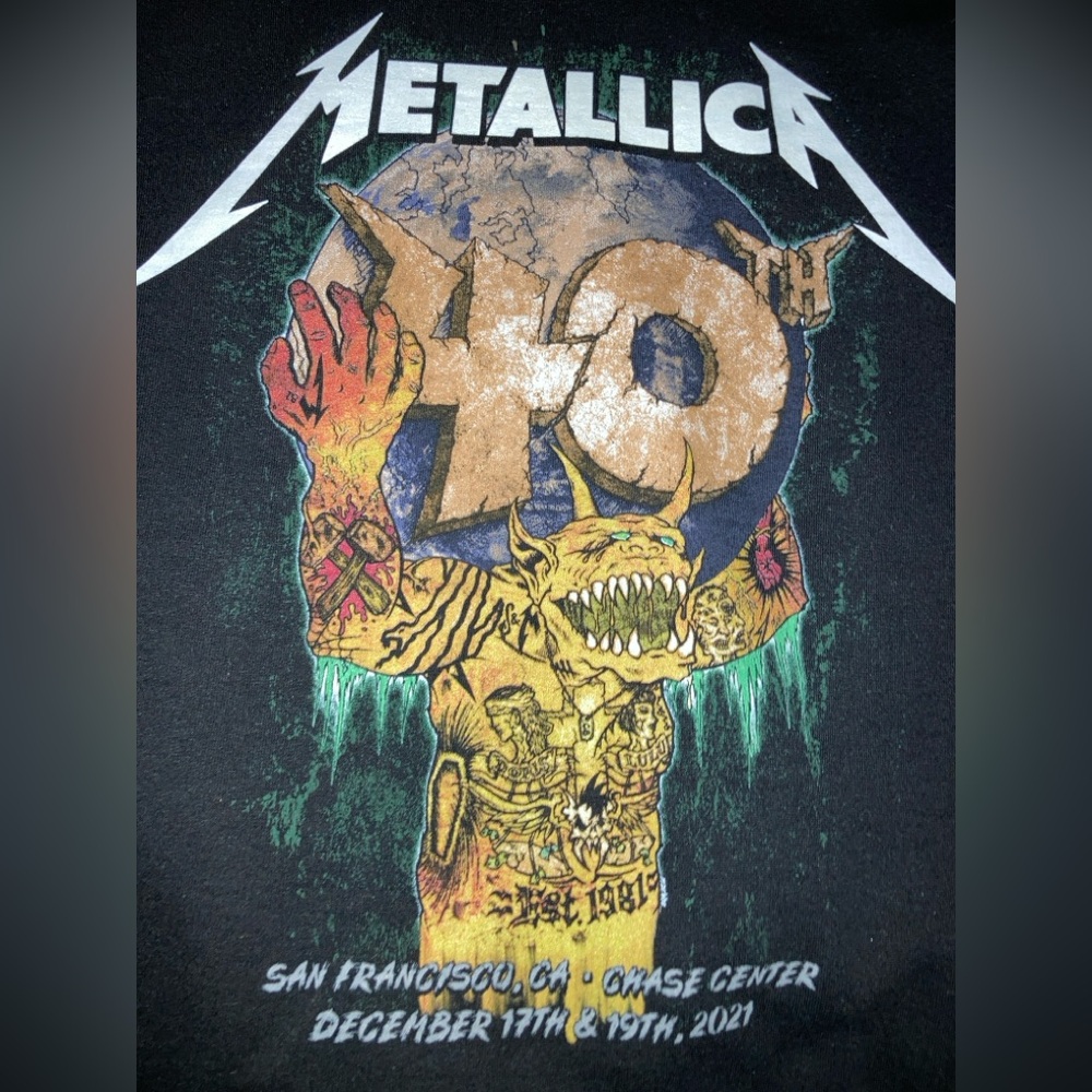 Metallica 40th Anniversary Tour Hoodie sz L